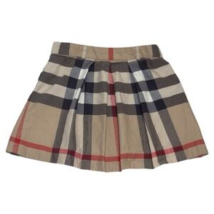 Girls Burberry Pleated Skirt Nova Check Cotton Size 8Y